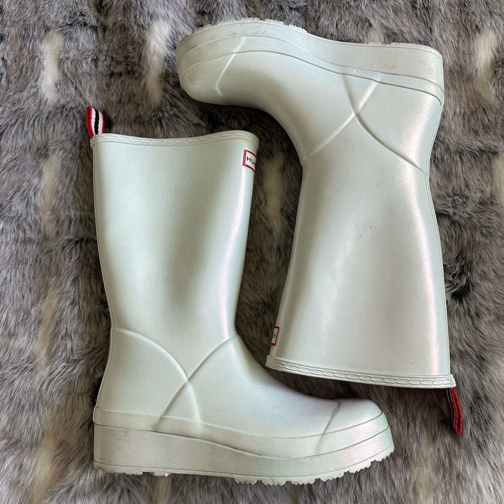 Hunter Play Insulated Tall Rain Boot in Zinc sz 9 - Picture 2 of 11